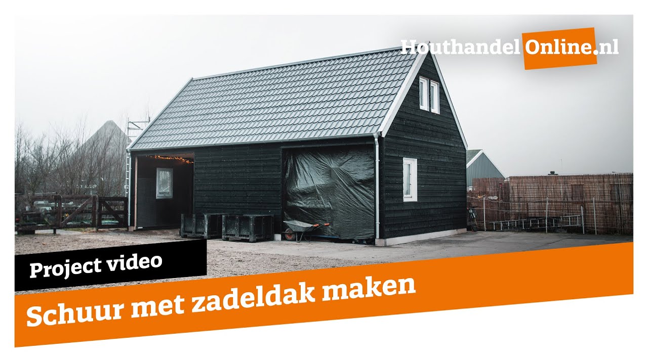 Schuur met zadeldak maken — Houthandelonline #26