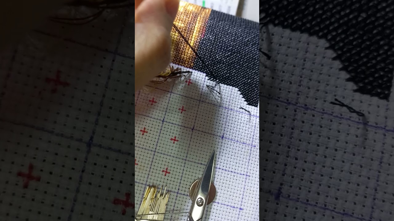 วิธีปักครอสติชขึ้นและจบไหมด้านหน้างาน(ไม่ต้องพลิกเฟรม)