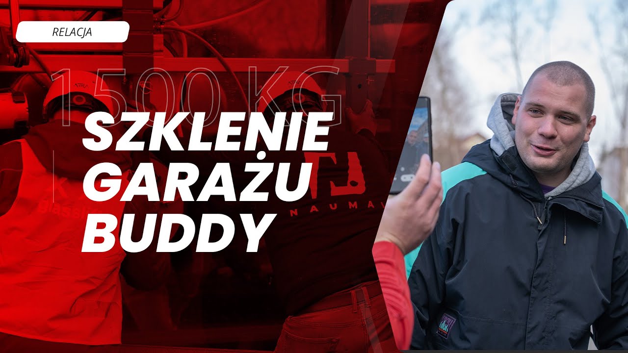 Montaż okien u Buddy - relacja LIVE. Szklenie szyby 1500kg! | Naumal | Machno okna cienkoramowe