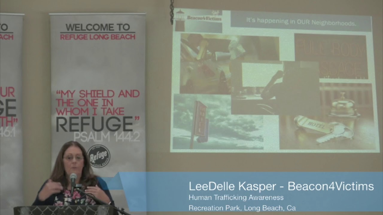 Human Trafficking Awareness Beacon4Victims LeeDelle, introduced by Pastor Kris