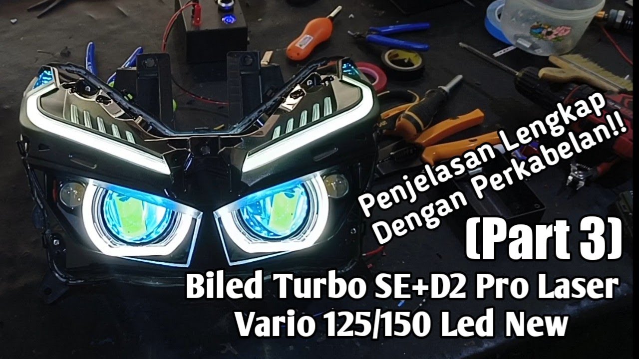 Pasang Biled AES Turbo SE+D2 Vario 125/150 Led New (PART 3)
