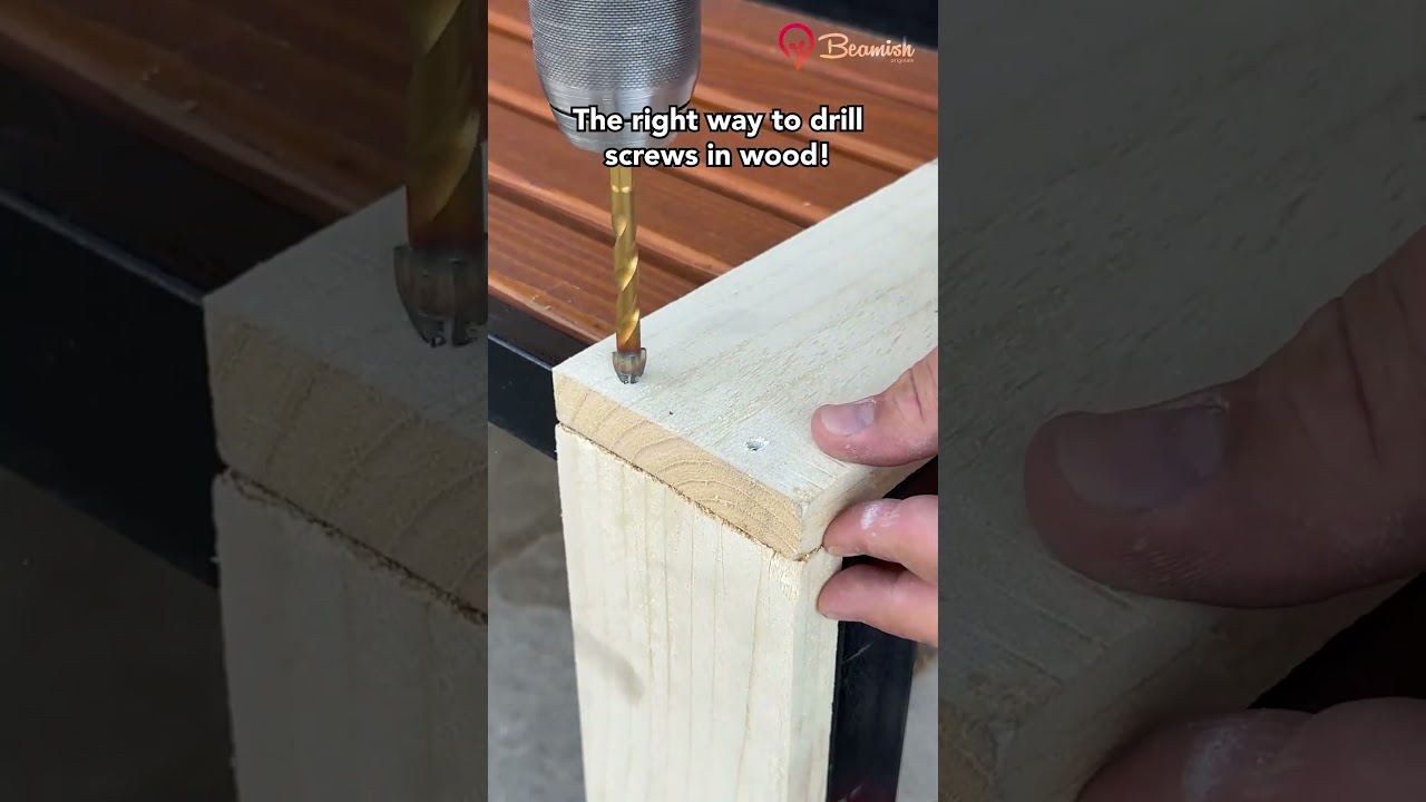 The right way to drill screws in wood! #easy #woodworking #trick