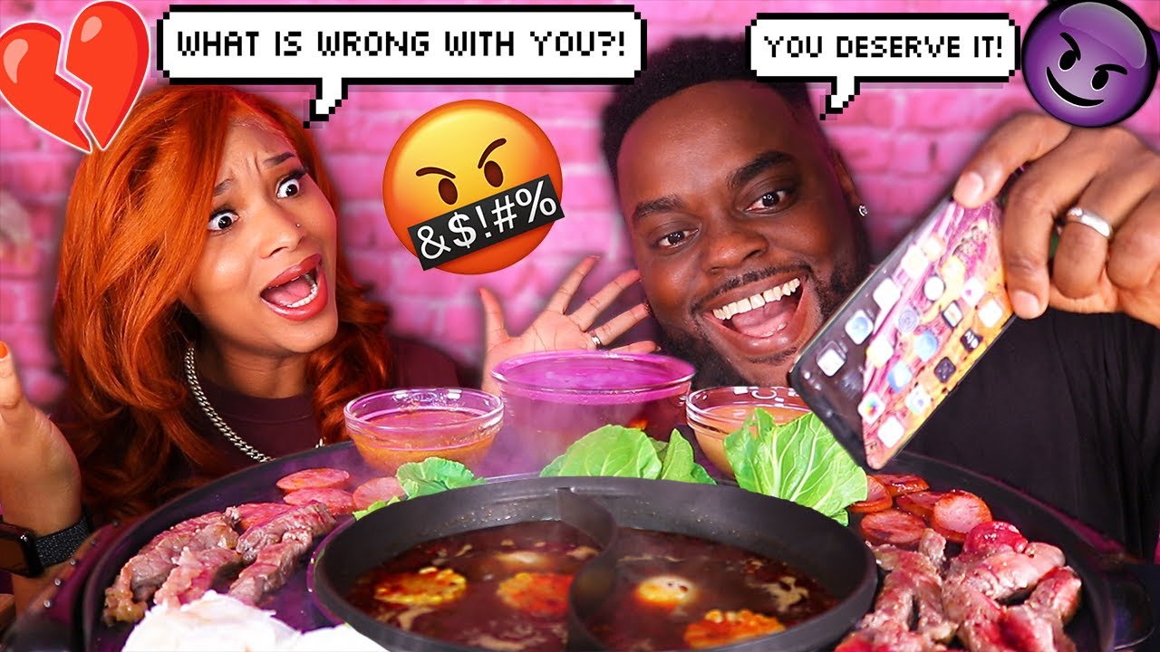 BREAKING HER IPHONE PRANK! SPICY KING CRAB HOT POT MUKBANG 먹방 | QUEEN BEAST