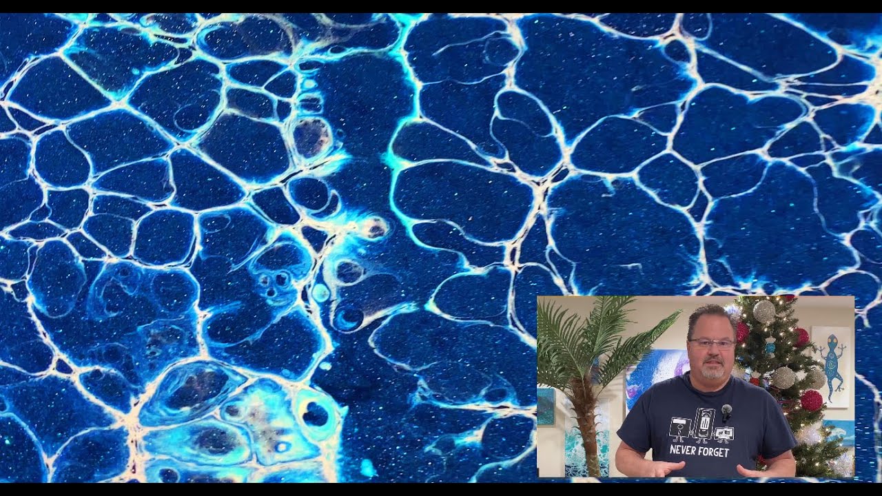 Как создать эффект глубокого синего моря с помощью техники заливки и жидкого искусства (урок по р...