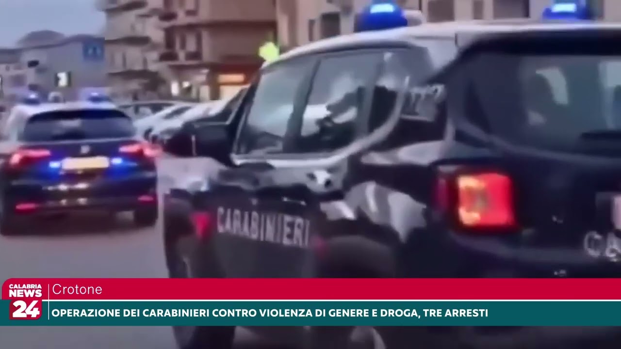Crotone, operazione dei carabinieri contro violenza di genere e droga: tre arresti
