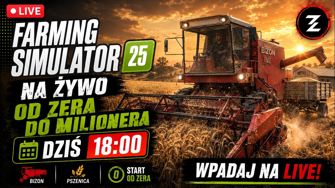 🚜 OD ZERA DO MILIONERA! Budujemy farmę od podstaw 💰 | Farming Simulator 25 LIVE