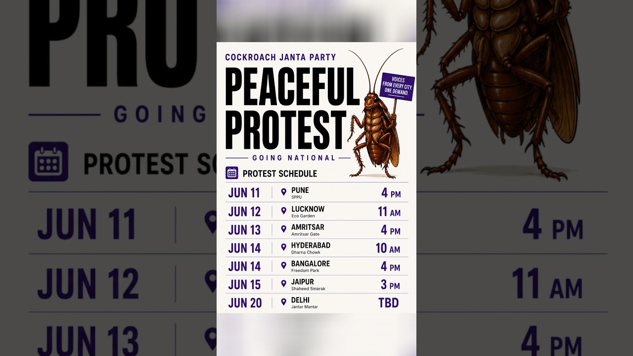 Cockroach Janta Party&rsquo;s Pan India Protest Schedule