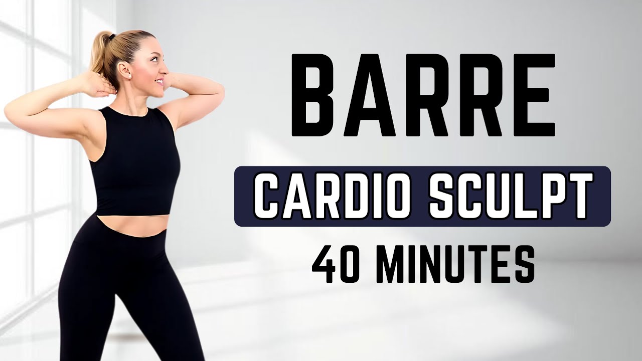 🔥40 Min BARRE CARDIO HIIT🔥No Jumping🔥All Standing Sculpt & Fat Burn Workout | No Equipment🔥💪🩰