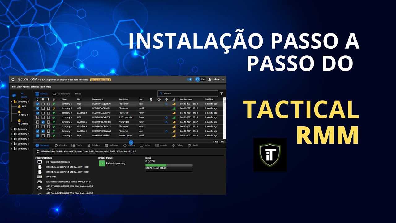 Tactical RMM - Instala&ccedil;&atilde;o Passo a Passo