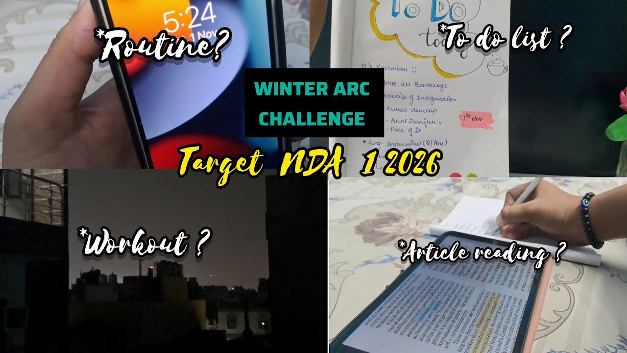  Day 1 ----Nda Aspirant Winter arc challenge 💫 | productive day of my life 