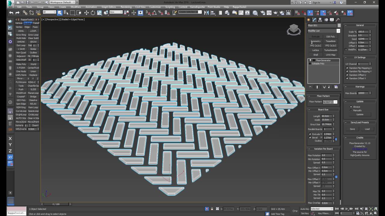 محاضرة رقم 4 : طريقة تحميل Floor Generator واستخدامه لعمل الأرضية