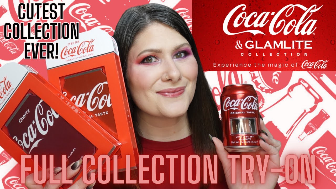 COCA-COLA X GLAMLITE FULL COLLECTION | UNBOXING & TRY-ON + SWATCHES