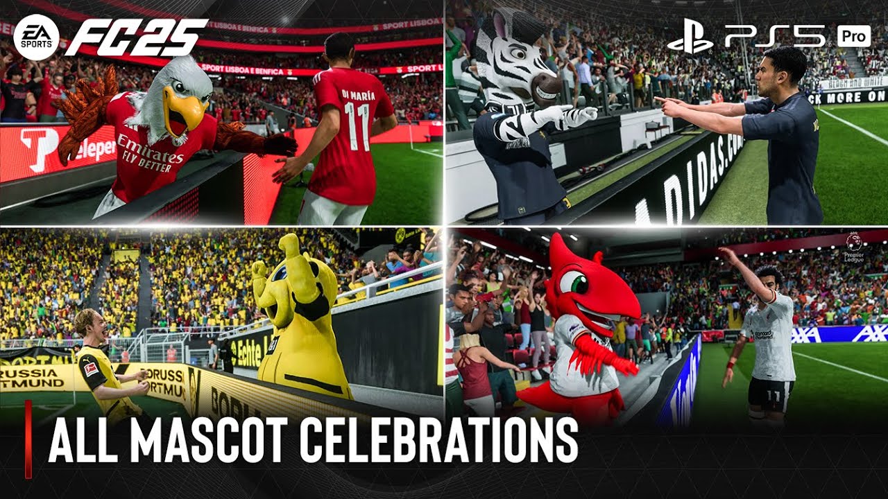 EA Sports FC 25 | All Mascot Celebrations | PS5&trade; Pro 4K 60FPS