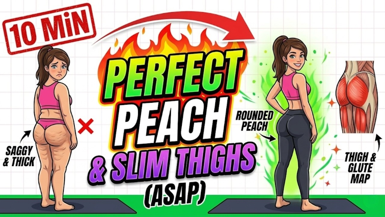 10 Min Lower Body Burn: Lift Glutes & Slim Thighs