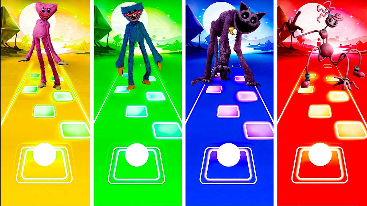 Kissy Missy vs Huggy Wuggy vs CatNap vs Mommy Long Legs - Tiles Hop Poppy Play Time 5