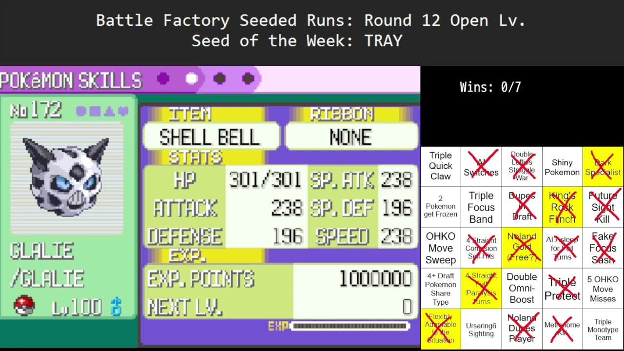 Pokemon Emerald Battle Factory: Сид недели №6 &mdash; TRAY Seed