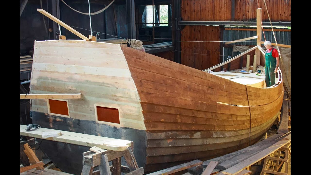 Строительство старинной беломорской лодьи 