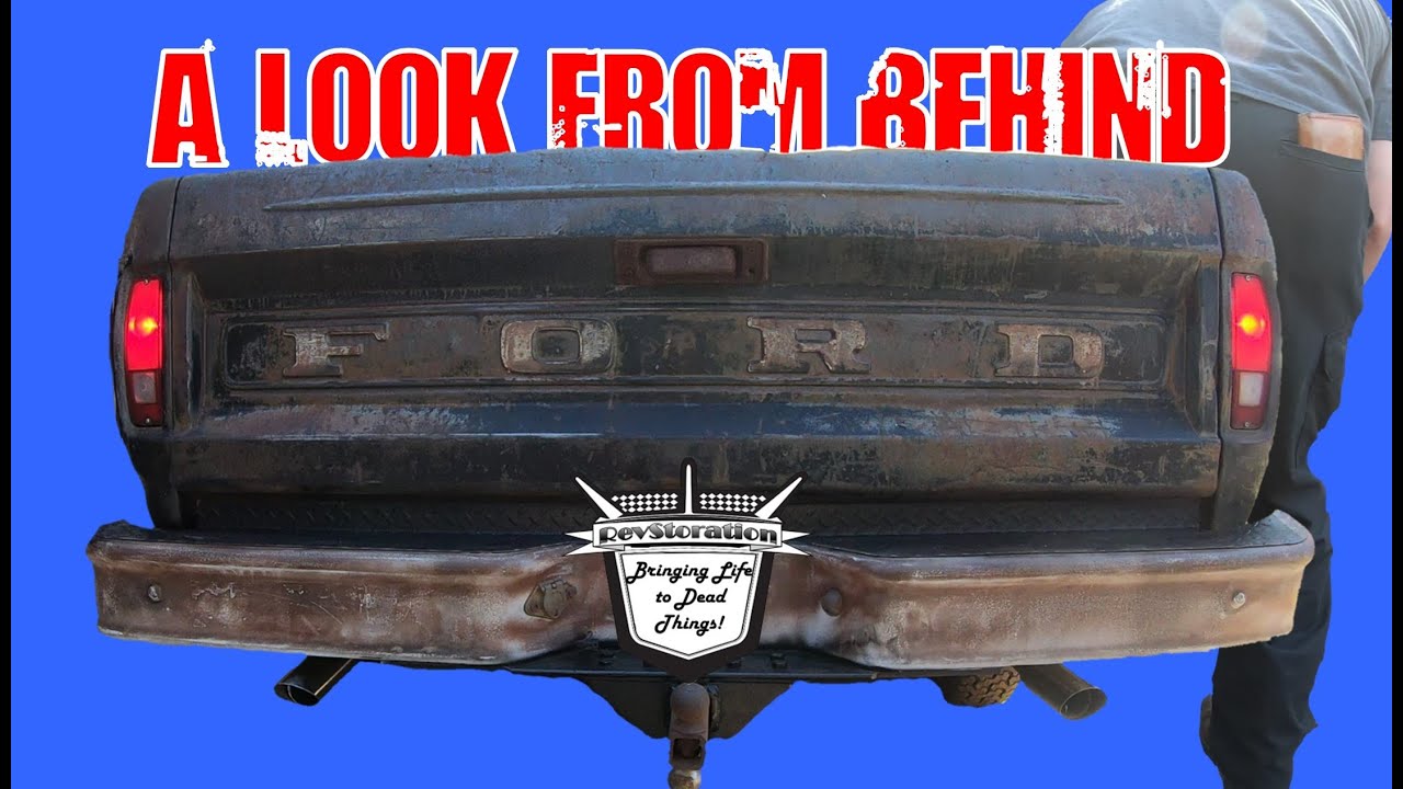 Rusty Bumper Painted Patina Rusty: Bumper and Exhaust Repair: Ole Puddin My 1968 Ford F100 Revival