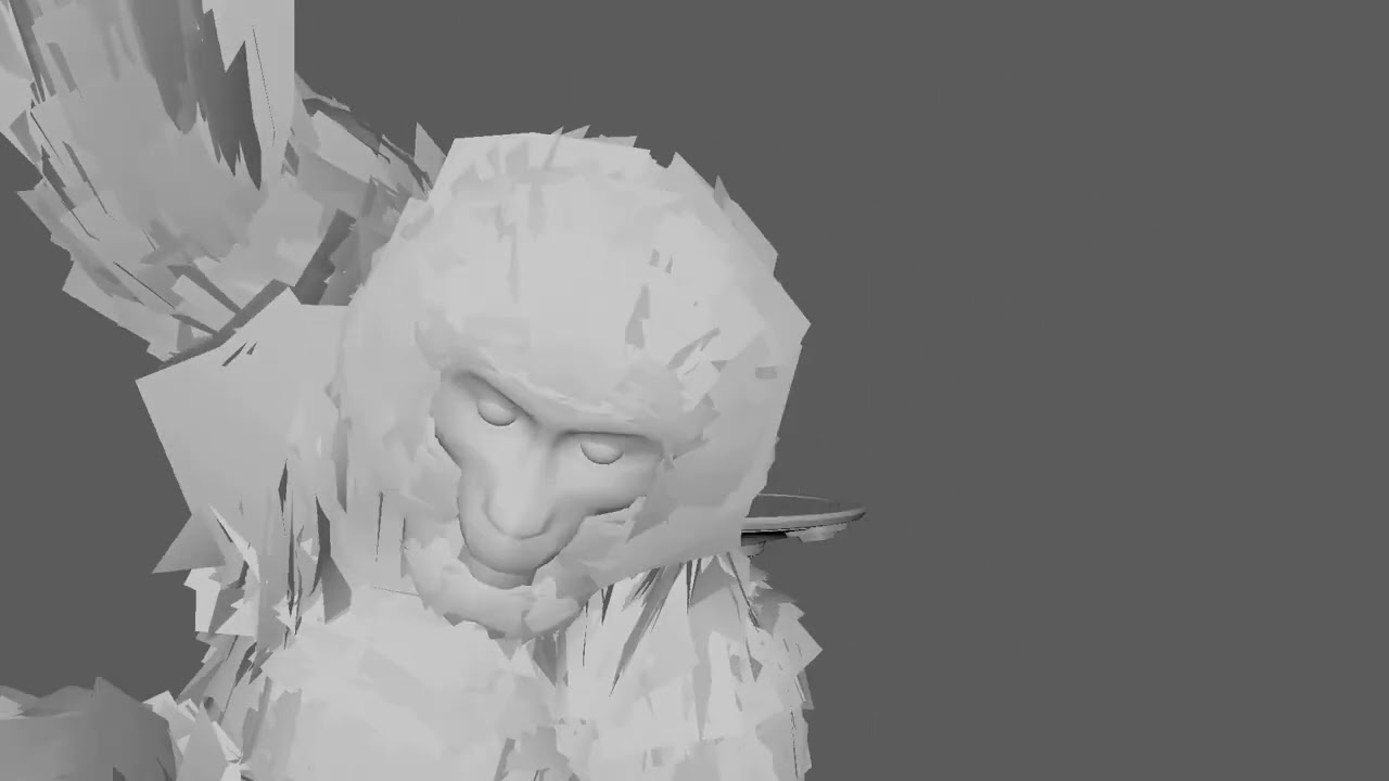 Make the 3D monkey animation for the virtual production