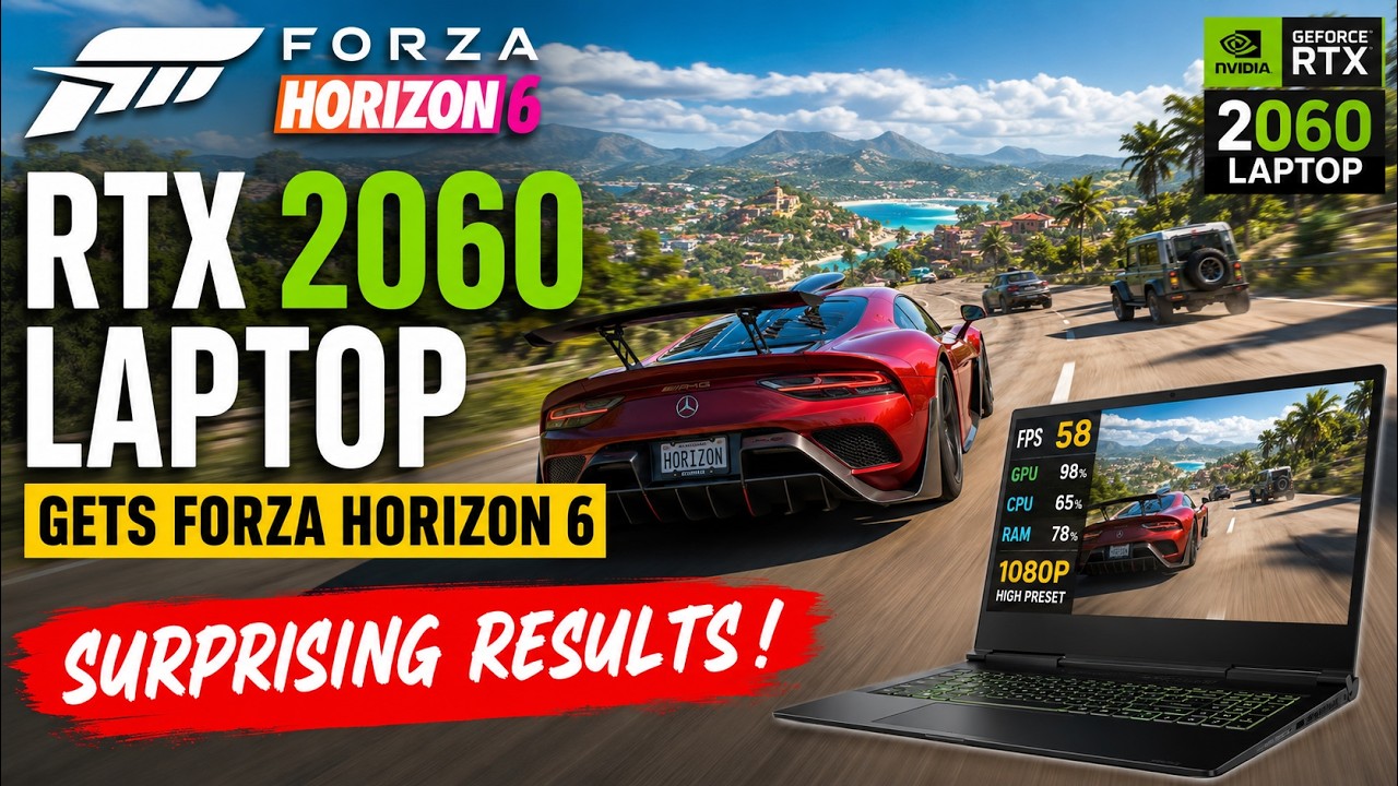 RTX 2060 Laptop Gets FORZA HORIZON 6 | Surprising Results
