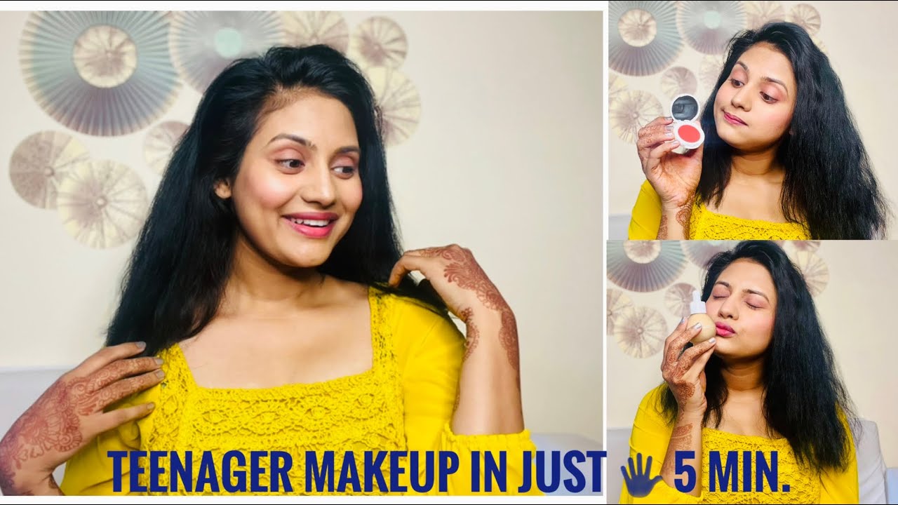 Makeup in 5 min - Foundation + tint || perfect for teenagers || 3- step makeup