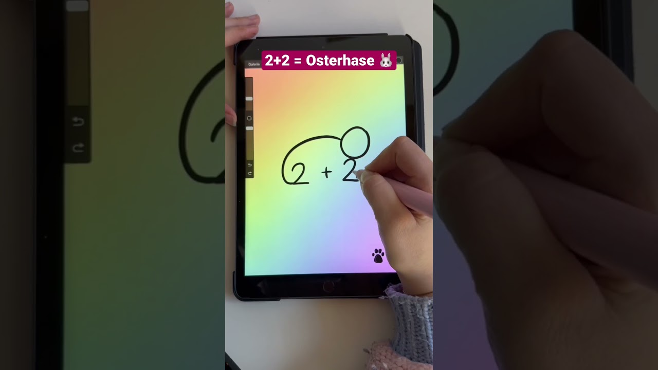2+2 = Osterhase 🐰 S&uuml;&szlig;es Tutorial f&uuml;r eure Osterkarten ✨ So macht Mathe Spa&szlig; 🤭 #ostern #osterhase