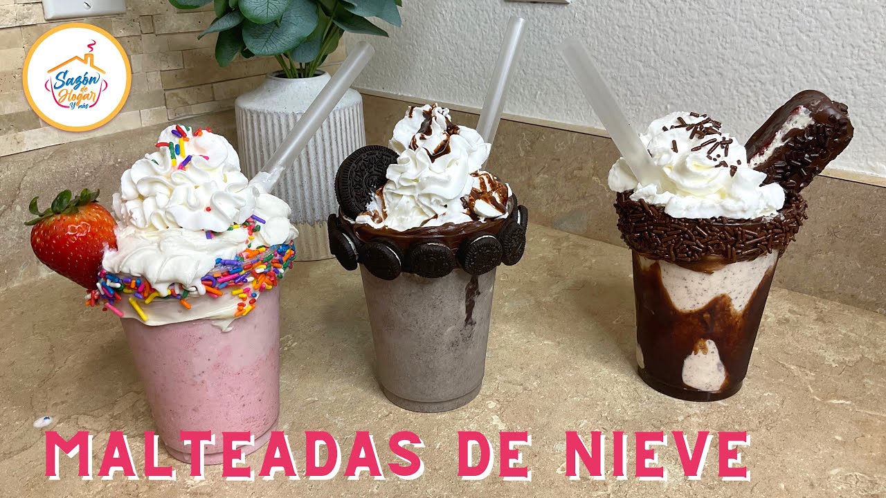 Como Hacer Malteadas de Nieve en Casa (Homemade Milkshakes)