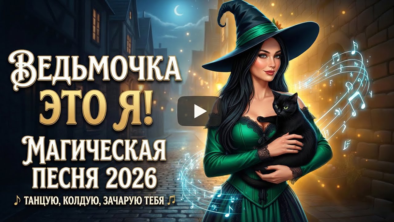Магическая Песня 2026   💜  Ведьмочка ночного города. Музыка для настроения.