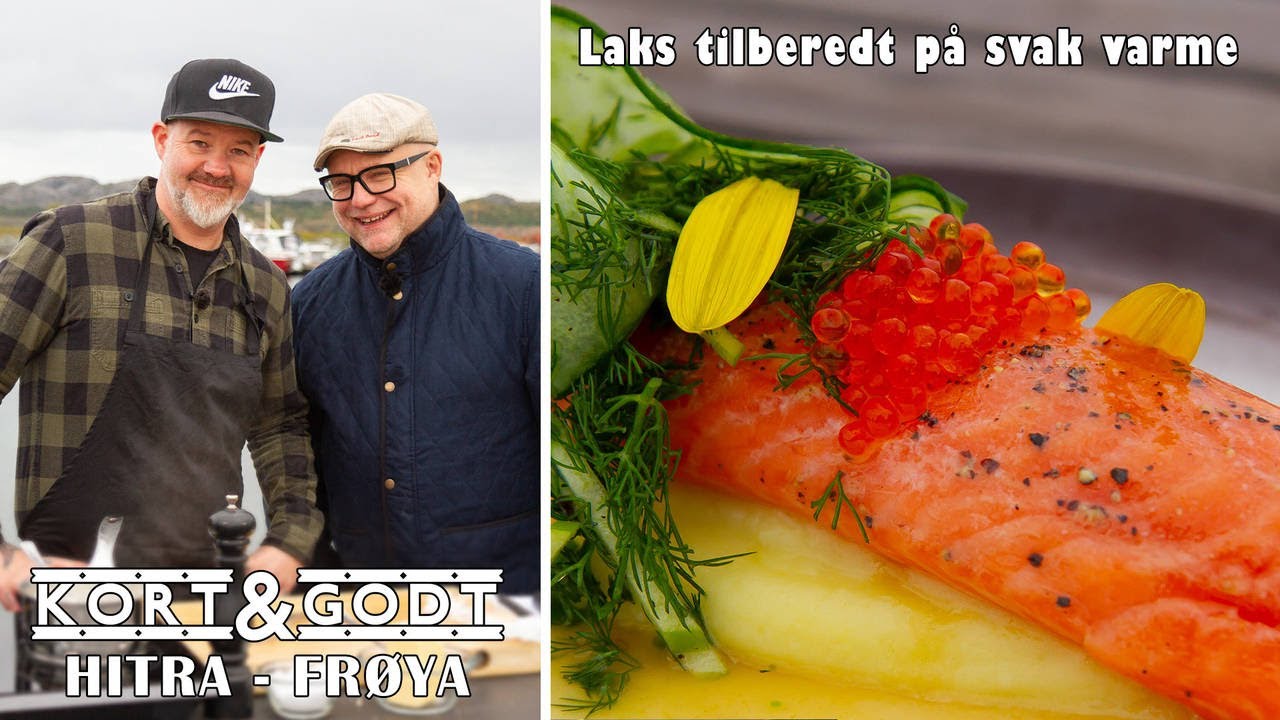 Kort & Godt - Laks tilberedt på svak varme med potetpure, agurksalat og eplevinaigrette (E02)