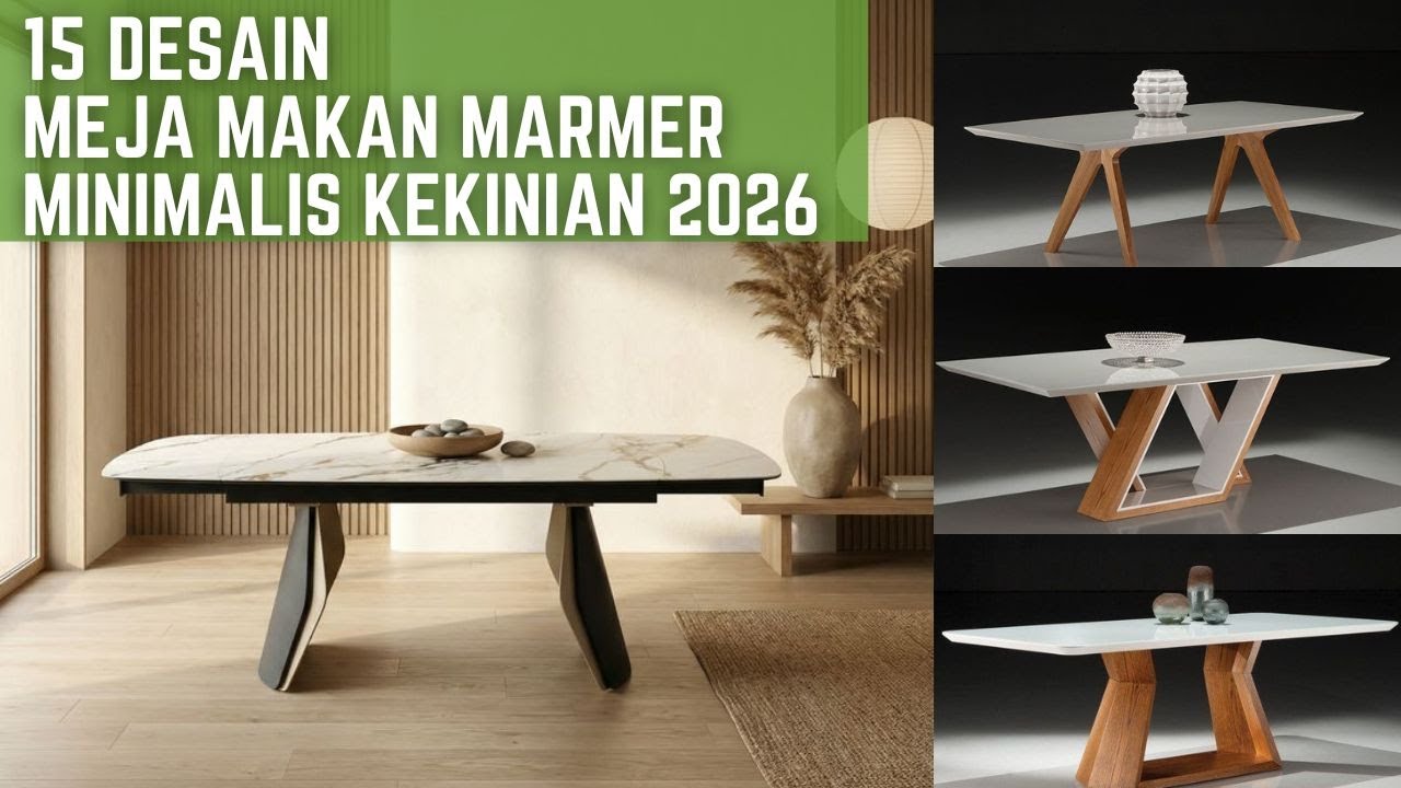 15 Desain Meja Makan Marmer Terbaru Model Unik Kombinasi Keren Kekininian 2026