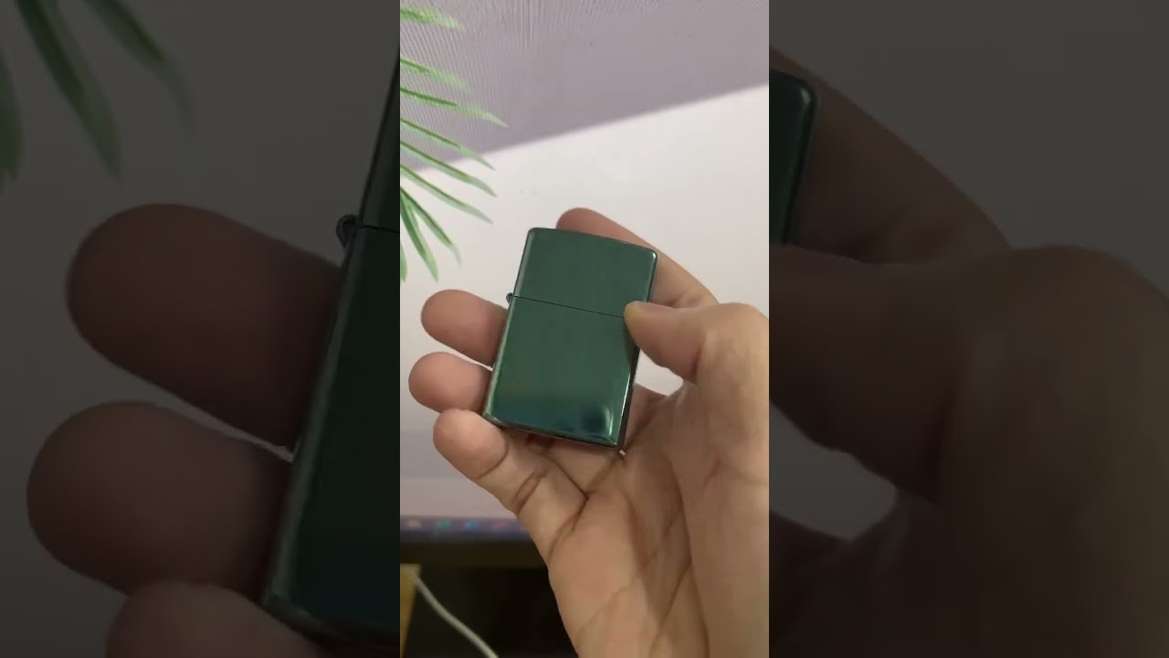 Zippo Mỹ xanh bóng chameleon Z110 | SĐT: 094.662.0000  | Deva Shop