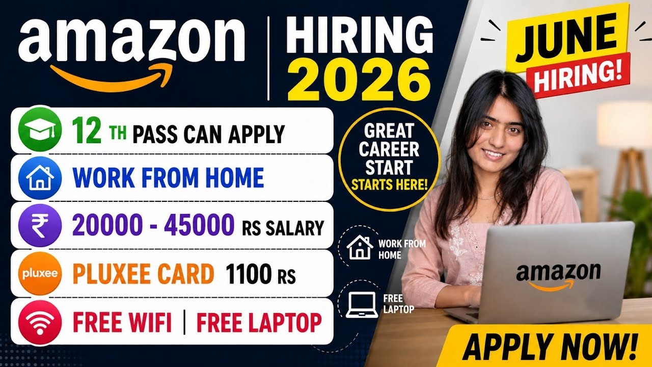 👀🐼 AMAZON HIRING JUNE 2026 IS OUT / WORK FROM HOME JOB 2026 / JOB FOR FRESHER/ VCS JOB / 12 PASS 👀🐼