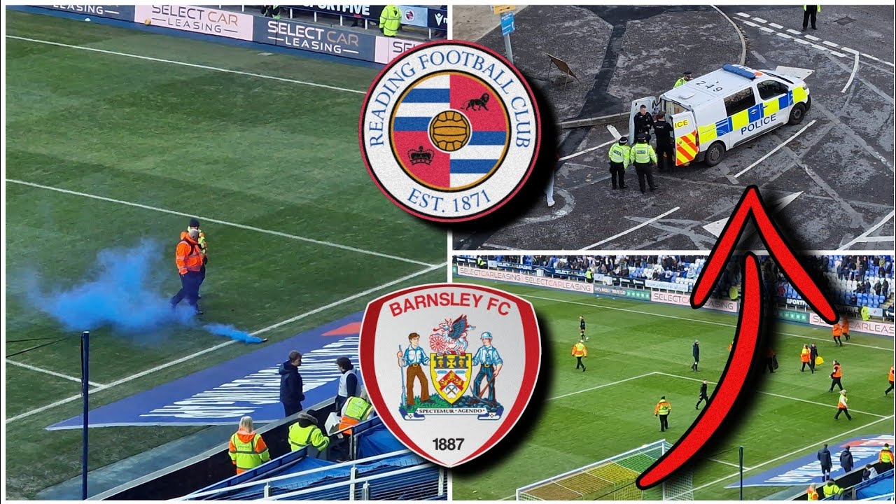 ARRESTS, PYROS, PROTESTS + AWAY END LIMBS/ Reading Vs Barnsley Vlog!