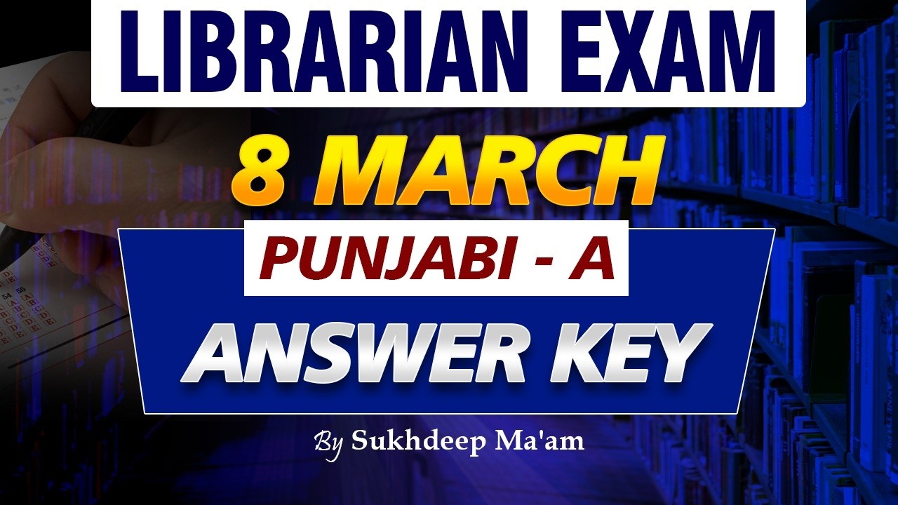 librarian exam Punjabi-A answer key  / PSSSB 2026 | BY SUKHDEEP MA'AM