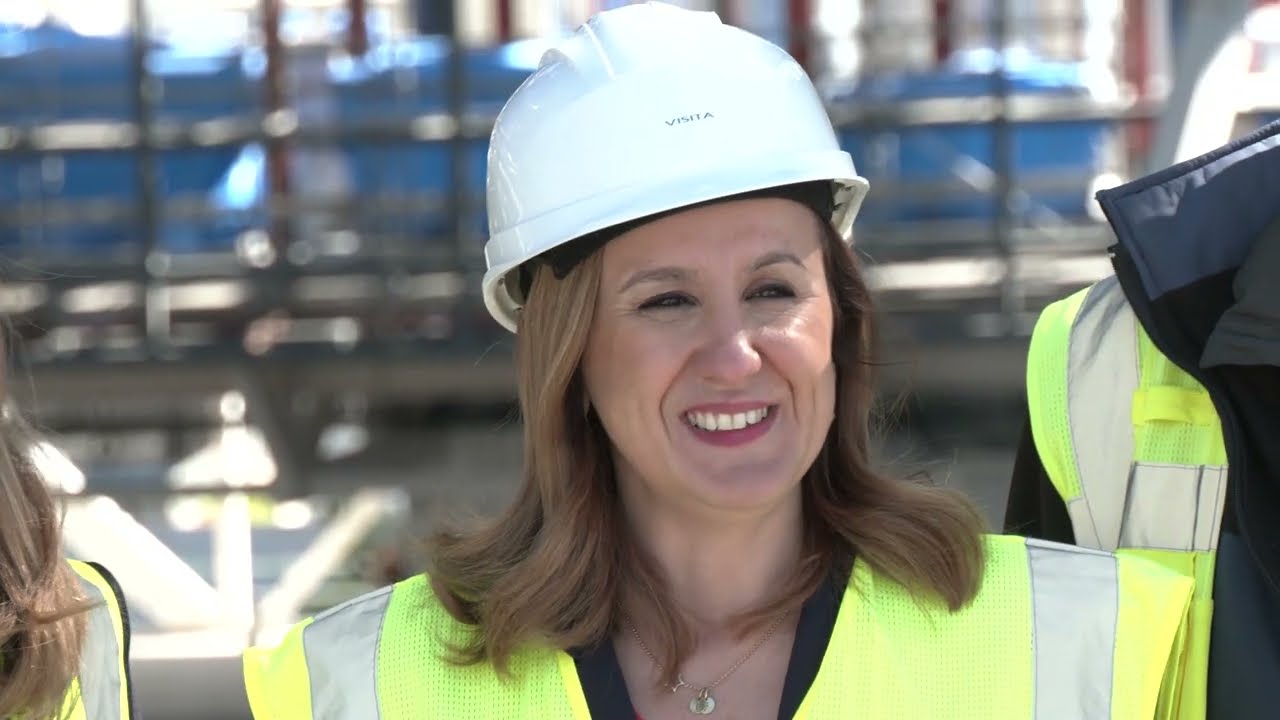 María José Catalá. Visita les obres del Roig Arena. ( 24/4/2024)
