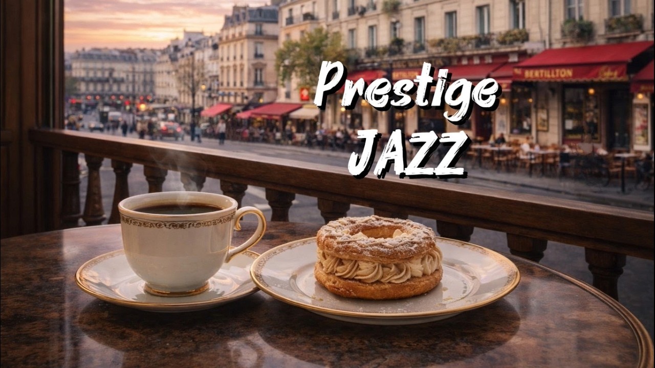 Prestige Jazz | Paris Sunset Café ☕ 1 Hour Smooth Jazz for Relax, Work & Elegant Focus