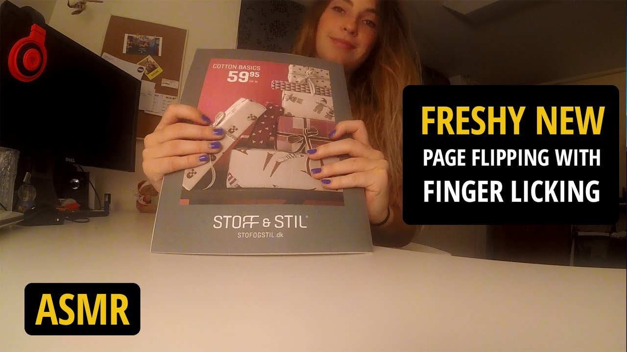 ASMR 📓 Fast freshly new magazines page turning with finger licking