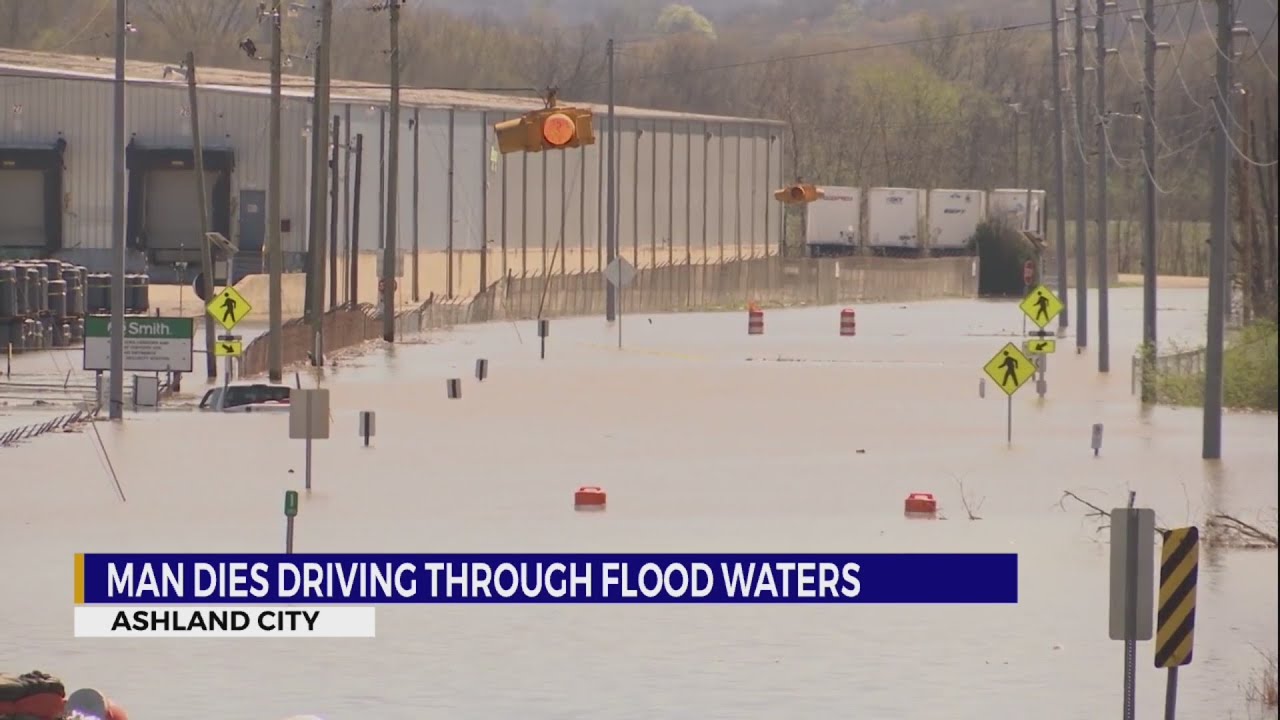 Man dies driving through flood waters in Ashland City
