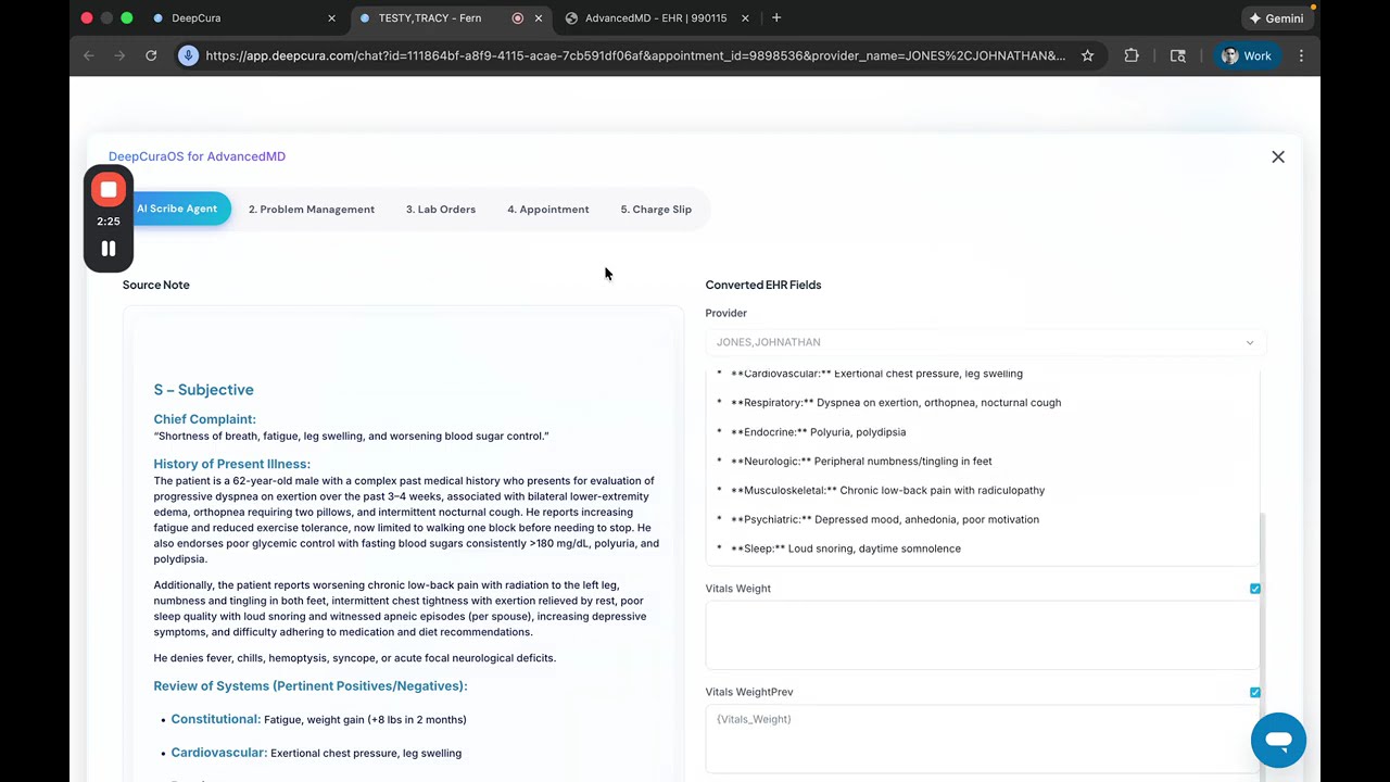 Best AdvancedMD AI Scribe Integration by an actual AdvancedMD User