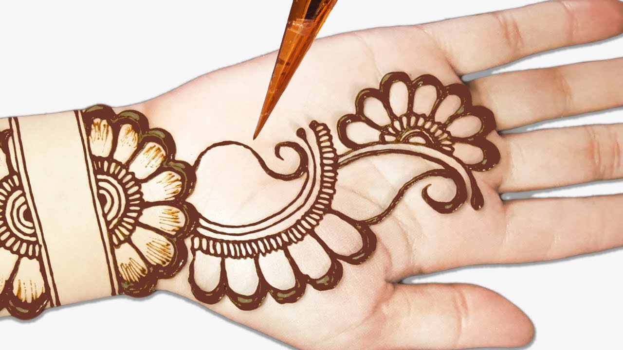 Easy mehndi designs for front hands - Easy beautiful mehndi - Simple Henna designs 2019