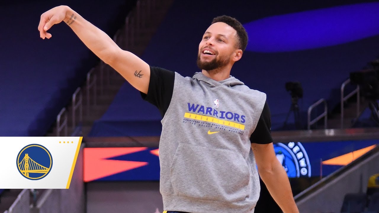 Stephen Curry Pregame Warmup Ahead of Warriors vs. Timberwolves - January 25, 2021