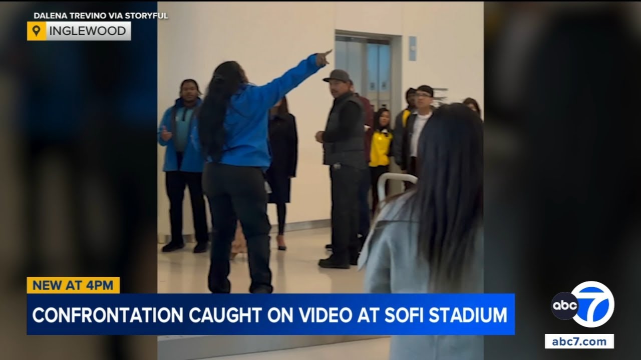 Security guard caught on video threatening to call ICE on concertgoers at SoFi Stadium