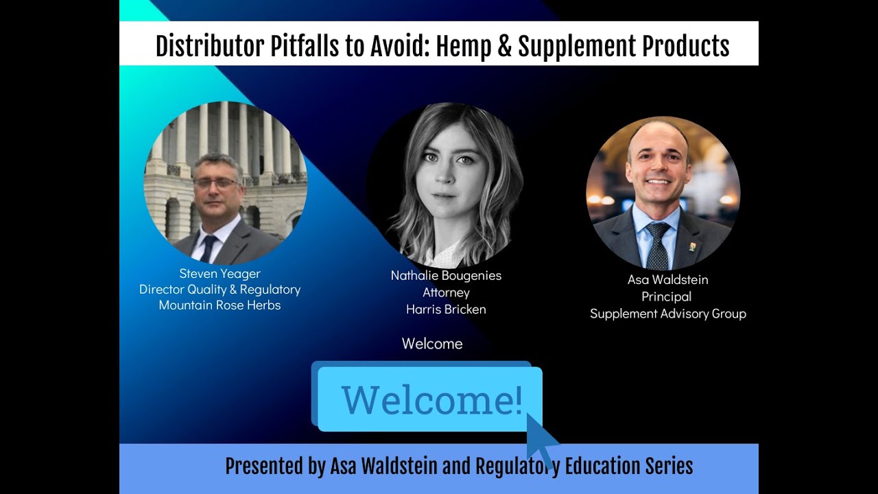 Distributor Requirements for Hemp & Dietary Supplements: Pitfalls to Avoid (Full Webinar)