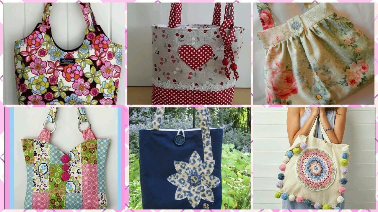Handmade fabric bag designs/DIY fabric bag designs.