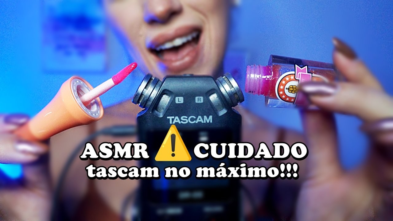 ASMR para ARREPIAR até sua NUCA (sons suaves e lentos nas Cápsulas do TASCAM 🎧)