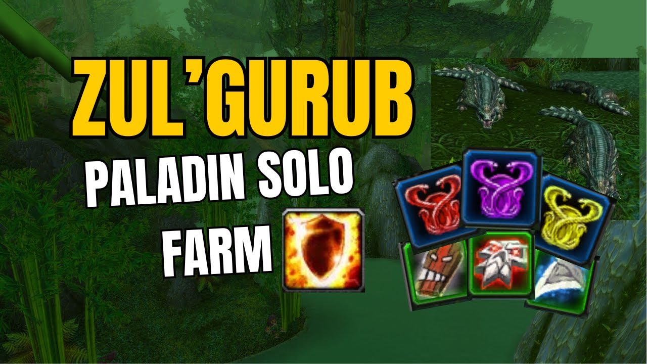 Prot Paladin solo farming Zul'Gurub trash (WoW Classic SoD)