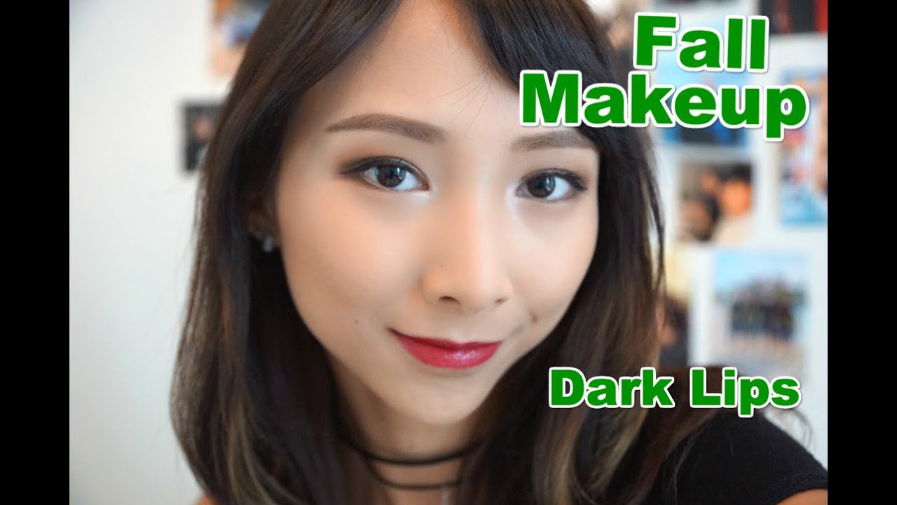 Fall Dark Red Lips Makeup Tutorial