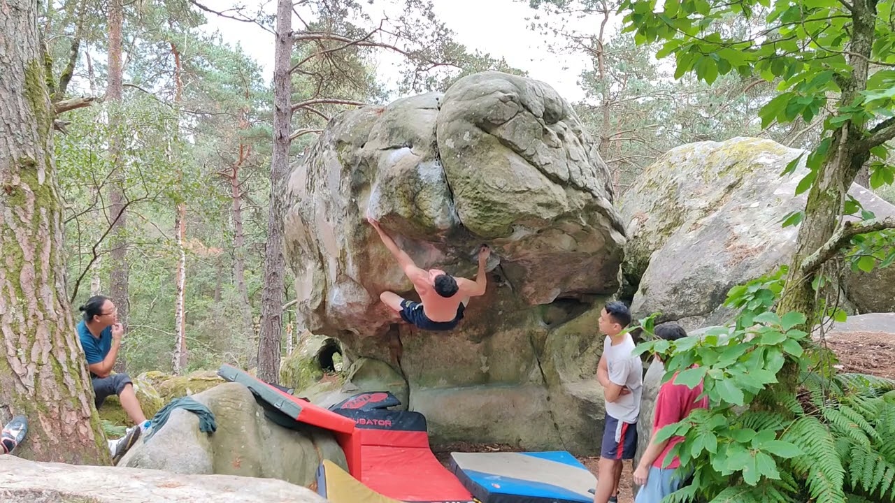Coup de Force 7C Fontainebleau Rocher Guichot
