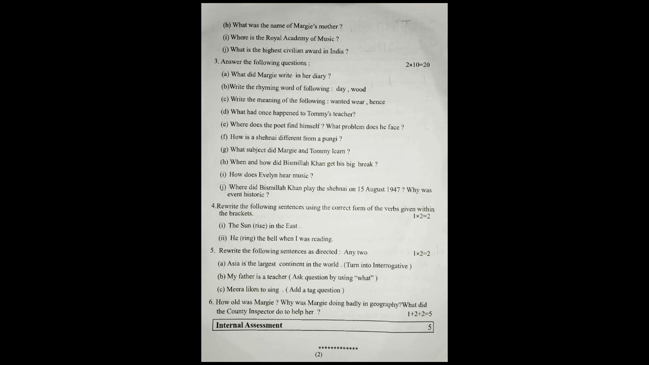 Unit Test - 1 | Class 9 | English  | Dibrugarh District Paper 2023-24 | #class9 #seba #english