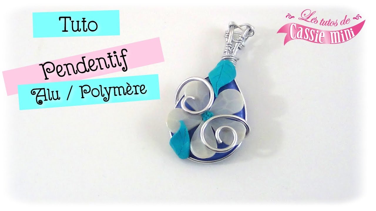 { Tuto } Pendentif fleur aluminium et polymère